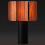 Kactos Table Lamp Matte Black Ceramic Natural Cherry By LZF Lamps - With Light