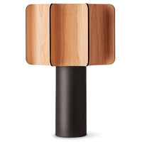 Kactos Table Lamp Matte Black Ceramic Natural Cherry By LZF Lamps