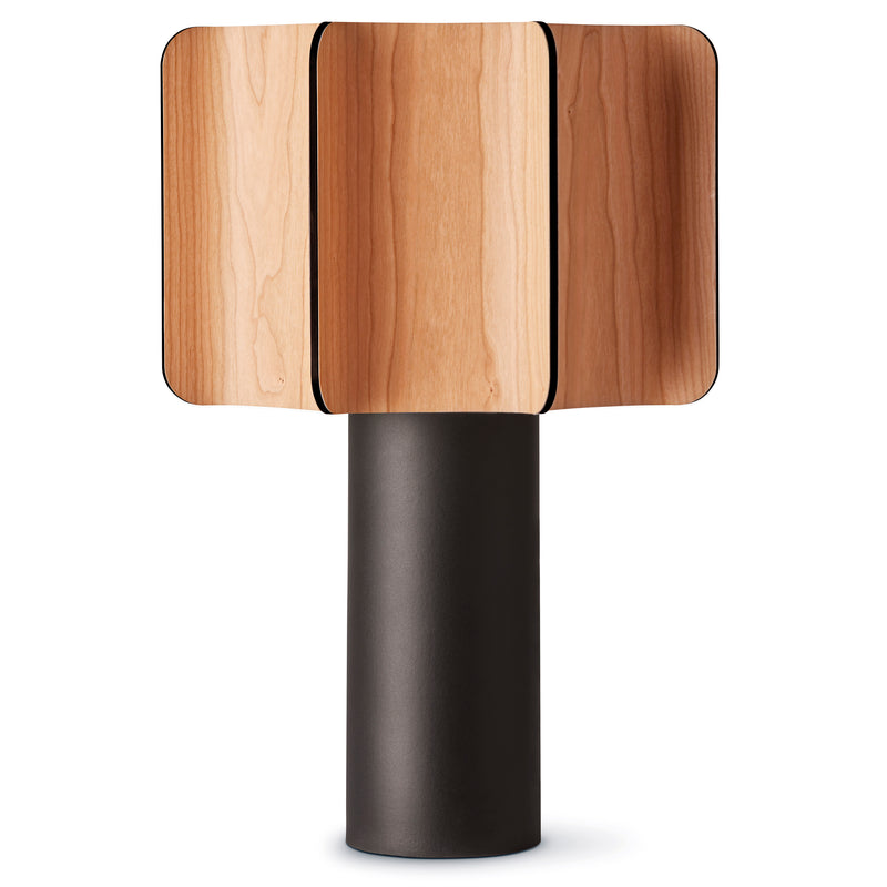Kactos Table Lamp Matte Black Ceramic Natural Cherry By LZF Lamps