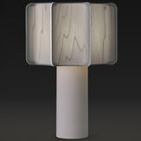 Kactos Table Lamp Matte White Ceramic Grey By LZF Lamps - With Light
