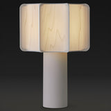 Kactos Table Lamp Matte White Ceramic Ivory White By LZF Lamps - With Light