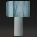 Kactos Table Lamp Matte White Ceramic Sea Blue By LZF Lamps - With Light