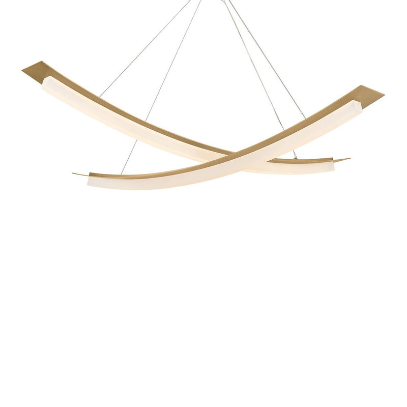 Kaguya Chandelier - Modern Brass by Sonneman