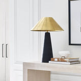 Karam Table Lamp Medium Natural Brass By Visual Comfort Modern - Lifestyle View5