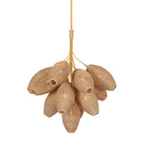Karpathos Chandelier - 13 Light in Vintage Gold Leaf by Corbett