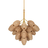 Karpathos Chandelier - 21 Light in Vintage Gold Leaf by Corbett