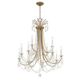 Karrington Two-Tier Chandelier 30'' Aged Brass