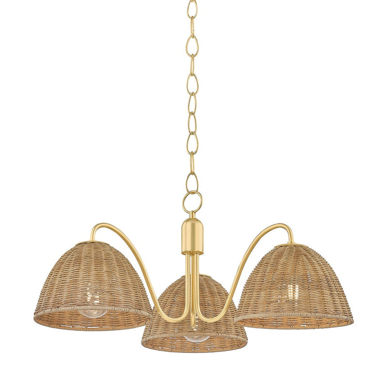 Katniss Chandelier - Aged Brass