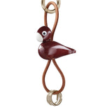 Kay Bojesen Bird Keychain - Gold/Bordeaux