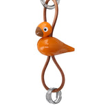 Kay Bojesen Bird Keychain - Silver/Orange