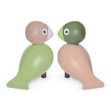 Kay Bojesen Lovebirds, H: 3.5" - Light Green/Rose view 2