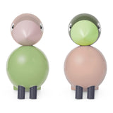 Kay Bojesen Lovebirds, H: 3.5" - Light Green/Rose view 3