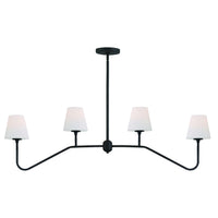 Keenan Linear Chandelier 48'' Black Forged