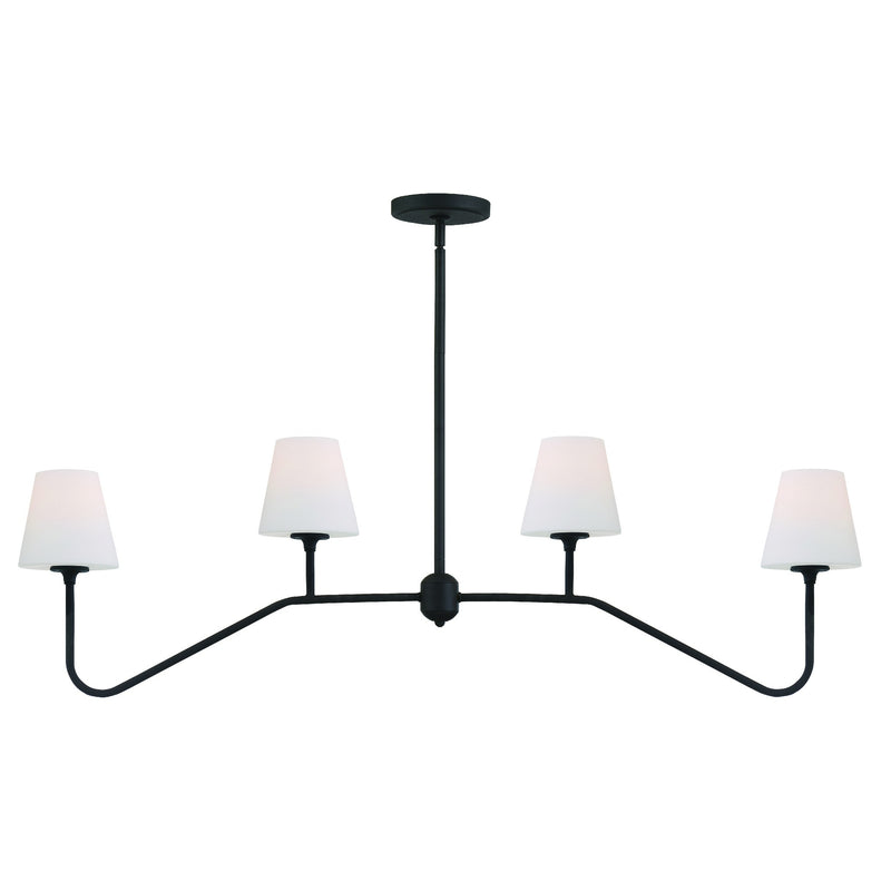 Keenan Linear Chandelier 48'' Black Forged