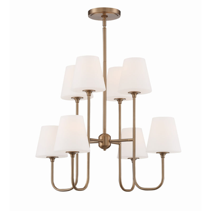 Keenan Two-Tier Chandelier 28'' Vibrant Gold