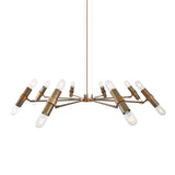 Kendu 8 Arm Chandelier - Antique Brass