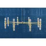 Kendu 8 Arm Chandelier - Polished Brass