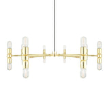 Kendu 8 Arm Chandelier - Polished Brass