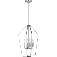 Kennan Outdoor Wall Lantern — 15.5 Inch, Brushed Nickel