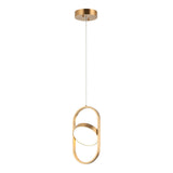 Kennedy Pendant 7 Inch Aged Gold Brass