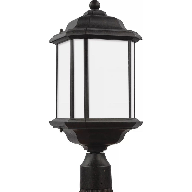Kent Post Lantern — Oxford Bronze with Satin Etched Glass