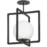 Keona Medium Convertible Semi-Flush Mount Painted Black Oxide By Hinkley - Side View2