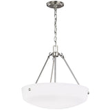 Kerrville Three Light Pendant Brushed Nickel By Generation Lighting 