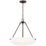 Kerrville Three Light Pendant Bronze By Generation Lighting - Front View