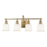 Keswick Bath and Vanity Light - 4-Light - Aged Brass by Hudson Valley