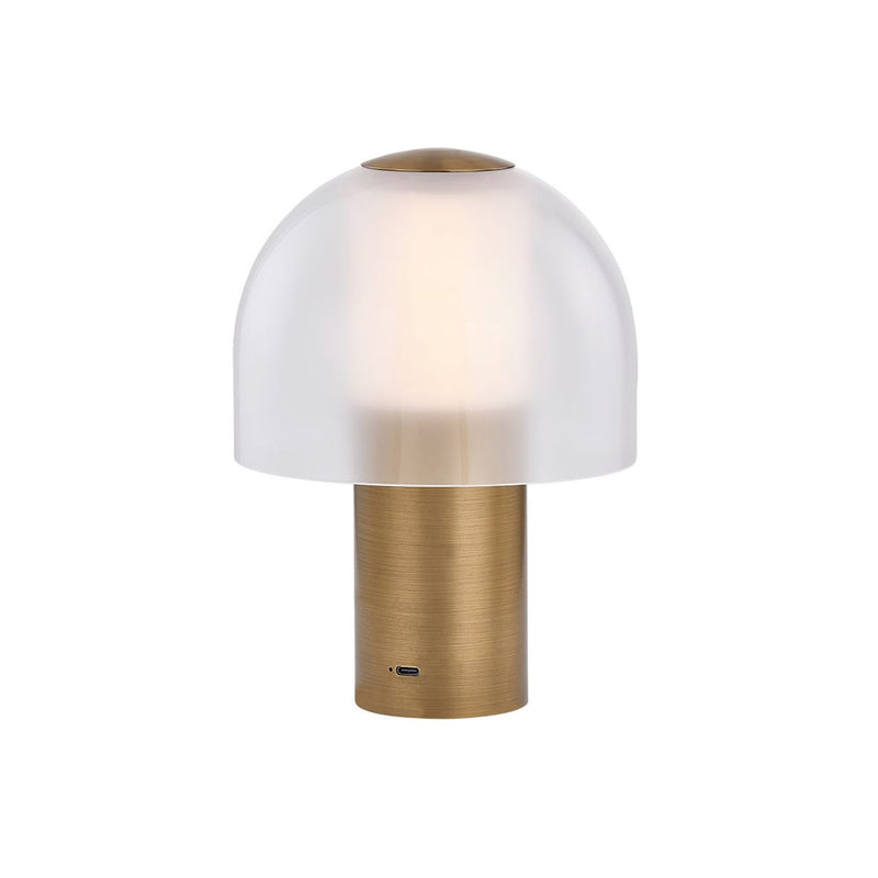 Kettletown Rechargeable Table Lamp - Patina Brass by Hudson Valley