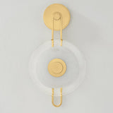 Keuka Park Wall Sconce Aged Brass By Hudson Valley - Front View