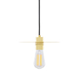 Kigoma Pendant Light - Polished Brass / Black Cable