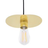 Kigoma Pendant Light - Polished Brass / Black Cable