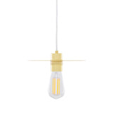 Kigoma Pendant Light - Polished Brass / White Cable