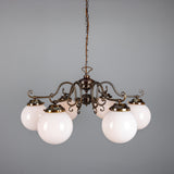 Kilturk 6 Arm Chandelier Antique Brass