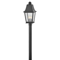 Kingston Large Post Mount Lantern - Black - by Hinkley