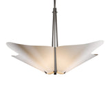 Kirigami Pendant 4 Light, shown in Dark Smoke, by Hubbardton Forge