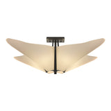 Kirigami Semi-Flush Mount in Black by Hubbardton Forge