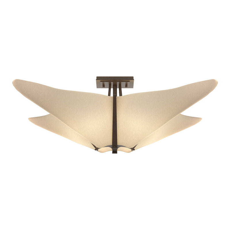 Kirigami Semi-Flush Mount in Bronze by Hubbardton Forge
