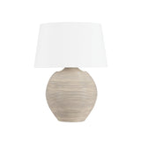 Kitchawan Table Lamp - Aged Brass with Ceramic Artisan Cream by Hudson Valley