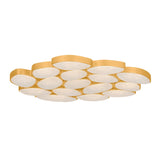 Kitz Semi Flush - 16 Light in Vintage Gold Leaf by Corbett