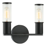 Klarice Linear Wall Sconce 2 Light Matte Black