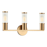 Klarice Linear Wall Sconce 3 Light Aged Gold Brass