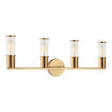Klarice Linear Wall Sconce 4 Light Aged Gold Brass