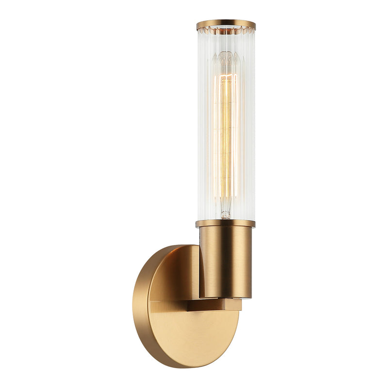 Klarice Wall Sconce 1 Light Aged Gold Brass