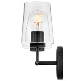 Kline Vanity Light 2 Light Black Clear By Lark Living - Side View3