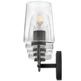 Kline Vanity Light 4 Light Black Clear By Lark Living - Side View3
