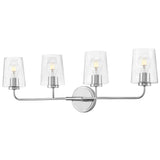 Kline Vanity Light 4 Light Chrome Clear By Lark Living - Side View1