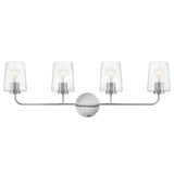 Kline Vanity Light 4 Light Chrome Clear By Lark Living