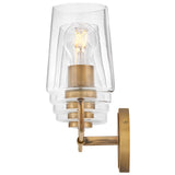 Kline Vanity Light 4 Light Heritage Brass Clear By Lark Living - Side View3